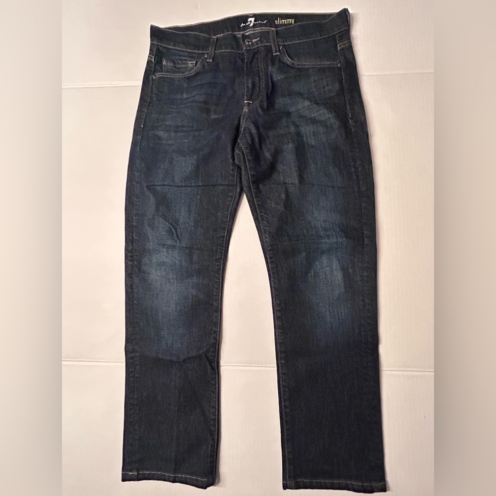7 For All Mankind Men’s Slimmy Jeans Dark Wash Size 32 X 28
